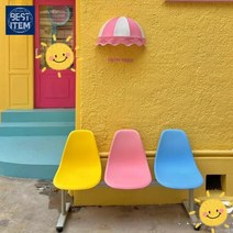 웨이팅 카페 의자 대기 야외 식당 버스정류장의자 야외용 벤치, 3인용 스크럽 또는 라이트 페이스 (색상 비고)