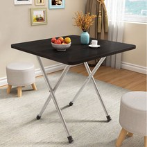 접이식 다용도 테이블 철제 탁자 커피 베란다 침대, 심플의자 블랙우드