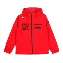 데상트 데상트바람막이 JQS SM323SJK91-RED 스위스 스키팀 후드형 우븐자켓