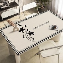 가죽 식탁매트 식탁 테이블 유리대용 가죽 방수 식탁매트 책상 보호필름, 70x140cm, G
