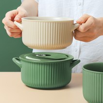전자레인지 사용 가능한 세라믹 라면기, 그레타 라면기 (편수 올리브)