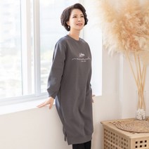 [바네사리찌] 말해 머랭 기모 원피스 프리사이즈 라운드넥 그레이컬러