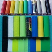 열수축튜브 자동차 전선 배선 투명 100/200/500pcs AA 배터리 PVC 열 수축 튜브 폭 23mm 길이 절연 필름 랩, 06 Black_02 200pcs