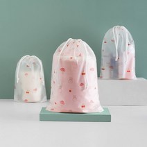 여름 패키피 휴대용 화장품 가방 파우치1pcs 신발 보관 주최자 여행 투명 pvc 패키지 메이크업 세면 용품 졸라 매는 끈 케이스 위생 수건