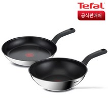 테팔 IH 에센스쿡 인덕션 후라이팬 2종 세트, 후라이팬 28cm + 웍 28cm