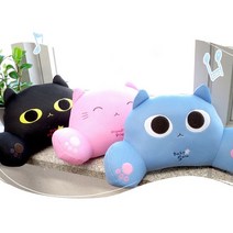 웰하스 애니나라 헬로캣 에어매쉬 허리쿠션 S 등쿠션 등받이 사무실 의자 쇼파, 헬로캣 매쉬 허리쿠션(S-소라블루)/