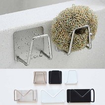 심플 304 스테인레스 접착식 수세미 거치대 홀더 스텐 씽크대 수세미걸이 꽂이 2종 3컬러, M형수세미거치대화이트, M형수세미거치대화이트