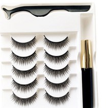 자석속눈썹 셀프 연장세트 반영구 마그네틱속눈썹 NO접착제, 슬림 5쌍 (대략11mm)