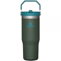 스탠리 스플로 스테인리스 스틸 빨대 텀블러 크림, 30oz, Spirulina