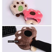 869황진 온열 마우스패드 보온 방한용 마우스 패드 usb 곰발바닥 왕따뜻, 그레이