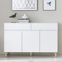 데코라인 카디프 1200 홈카페 주방 수납장 하부장, 화이트