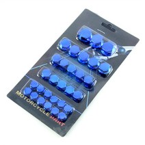 혼다 오토바이 순정 블랙오토바이 액세서리 장식 너트 커버 Honda Rebel Piaggio Mp3 500 Nmax Kymco Super, 06 파란