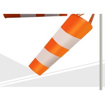 풍향계 바람자루 풍향기 바람측정 80100150cm Windsock Weathervane Scratchproof Windproof 형광 반사 날, 03 orange white_03 1m