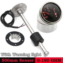 자동차 전방 감지 센서 광고 0 190ohm 연료 레벨 방수 IP67 보트 52mm 게이지 알람 빛 100mm 300mm 350mm 200m 450mm 500mm 599EA 2, 17 With 500mm Sensor
