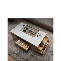 거실 리프트 테이블 소파 업 트랜스포머 좌식 탁자, 1.2 (월넛 화이트 수납장+화이트 조리대)