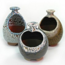 독특한 수공예 작품 주병 수제 화분 소 작은화분 사계절, 데님