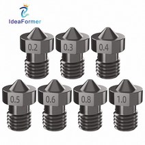 엔더 3 핫엔드 타이탄 압출기 프루사 i3 MK3 용 필라멘트 3D 프린터 노즐 V6 경화 스틸 0.2mm 0.4mm 0.6mm 0.8mm 1mm 1.75mm, [10] 2Pcs 0.4mm