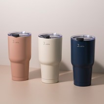 트렌타 텀블러 손잡이 900ml 대용량 랄라 킹 보온보냉 아이스 차량용 1리터 2중 진공, 네이비
