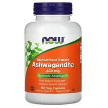나우푸드 아슈와간다 Ashwagandha 450mg 캡슐 180정, 1개, 기본
