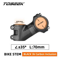 자전거 스템 Toseek zf one 탄소 줄기 2535도 산악 줄기 31.8mm 핸들 줄기 60708090100mm 부품, 3570mm