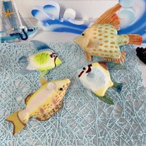 여름 바다 파도 열대어 물고기 바다 그물 인테리어 소품 디자인 아이디어 상품, 열대어오렌지
