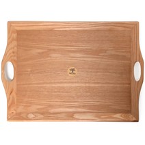 토탈하우스 검트리 커브핸드 우드쟁반 (특대) 손잡이 나무쟁반 우드트레이 9062