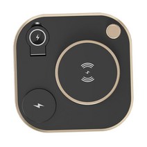 WJSHOP 무선 충전 패드 여러 3개 장치용 Qi 무선 충전기 스테이션 Qi 폰용 매트, 기타, ABS 및 전자 부품, 4 1 블랙