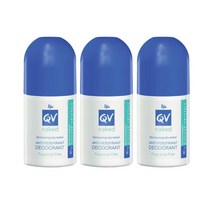 Ego QV 이고 큐브이 네이키드 땀 억제 데오드란트 롤온 80g 3팩 Naked Anti Perspirant Roll On, 3개