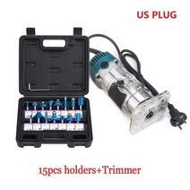 ATOOL 트리머 루터기 전기 목공 800W 30000rpm 우드 라우터 기계 핸드 DIY 밀링 조각 전동 밀 커터 포함, 2.110V Blue