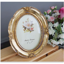 빈티지 타원 쟁반액자 (그레이골드), 4X6 (골드)