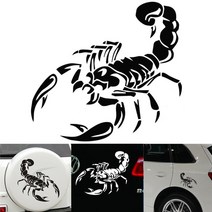 스콜피온 스티커 꾸미기 자동차 장식 데칼 엠블럼 로고 동호회, D_소형화이트