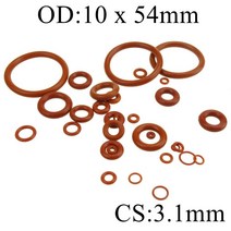 3.1mm 두께 실리콘 고무 O-링 씰링 10-54mm OD 빨간색 내열성 O 링 씰 개스킷, 36 48mm x 3.1mm 10pcs