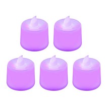 크리에이티브 LED 촛불 조명 여러 가지 빛깔의 램프 시뮬레이션 컬러 불꽃 홈 웨딩 생일 파티 장식 야간, 07 보라색