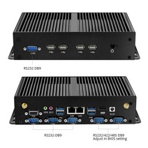 팬리스 산업용 임베디드 미니 PC 인텔 코어 i5 4278U 윈도우 리눅스 듀얼 기가비트 이더넷 RS232 422485 8 * USB 3G 4G LTE WiFi, No RAM No SSD NoWIFI, Intel Celeron J1900