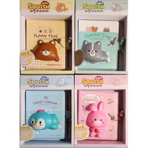 스퀴시 비밀다이어리 말랑폭신 다이어리 스퀴시 자물쇠 학용품 문구 일기장 노트 인형 말랑말랑 예쁜노트 이엘에프비, 토끼