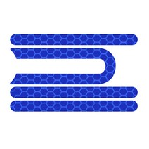 전동 킥보드 부품 스쿠터 튜닝 전기 자전거 앞바퀴 타이어 커버 보호 쉘 반사 스티커 xiaomi m365 접착 스트립 스케이트 보드, 파란색, 협력사