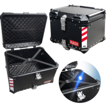 HAYA 알루미늄탑박스 45L 55L 65L 80L 100L 리어백 알미늄 리어백 대형, 65리터, 올실버