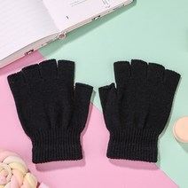 썸띵 니트 반장갑 운전 노트북 핸드폰 사용