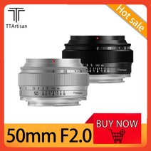 카메라 렌즈 TTArtisan-풀 프레임 50mm F2.0 미러리스 카메라 렌즈 Z Fuji X Olypus Snoy A7 과 호환 가능, 01 Nikon Z_02 Silver
