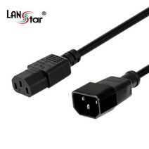 일자형 PC전원 파워 연장케이블/ 블랙/벌크/ 서버UPS 연결용, 1M, 1개