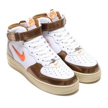 [해외]나이키 에어 포스 1 MID QS WHITE/TOTAL ORANGE-ALE BROWN-BEACH 22SP-S dh5623-100