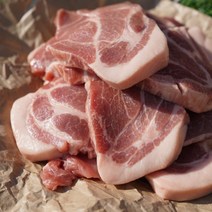 수입산 돼지고기 삼겹살 목살 목전지 제육볶음용 국거리용 구이용 숯불용 300g 미국산 네덜란드산, 목살 600g (1cm), 1개