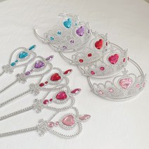 데이지룸 보석 왕관 머리띠 요술봉 5세트, 1set