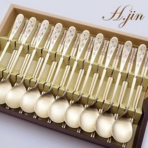 [도도예] H.jin 신 티타늄 수저세트 10p 10벌 10인용 (선물 포장) 기업 회사 거래처 직원 창립기념일 근로자의날 단체 기념품 추천, 1. 아트보석