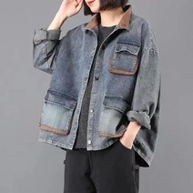 여성용 데일리 데님코트 봄신상 루즈핏 자켓 청재킷 빅사이즈J23019002