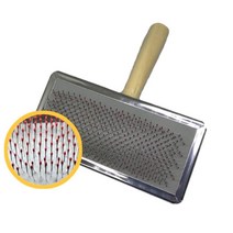 해충 및 먼지제거용 강아지 브러쉬 개털, 슬리커 팁브러쉬 M