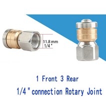 배수 워터 펌프 퀵 커넥터 하수구 청소 고압 제터 1 전면 후면 노즐, 2.1.314 rotary joint