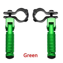 CNC 알루미늄 오토바이 부품 8mm 범용 페달 모터사이클 카트 스쿠터 자전거 접이식 발판 1 쌍, green, green