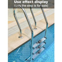 수영장 사다리 안전바 계단 미끄럼방지 풀사다리 가로대 스테인리스 스틸 계단 나사 2 개 포함 지상, 한개옵션0