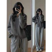 브이넥가디건 명품스타일 라쿤가디건 여 가디건 가을니트 감자 갈색가디건 버튼 화이트 패턴 일찍이